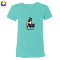 Treat Dealer Halloween - Ladies T-Shirt V-Neck