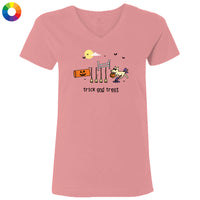 Trick and Treat - Ladies T-Shirt V-Neck