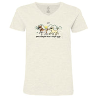 Walk for Peace - Ladies T-Shirt V-Neck