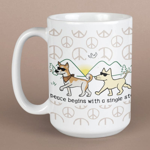 Walk for Peace - Large Coffee Mug – Teddy the Dog