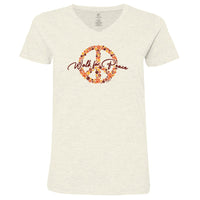 Walk for Peace Paws - Ladies T-Shirt V-Neck