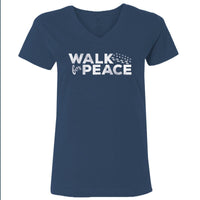 Walk for Peace Prints - Ladies T-Shirt V-Neck