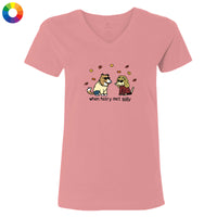 When Hairy Met Sally - Ladies T-Shirt V-Neck