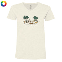 Where Happy Tails Roam - Ladies T-Shirt V-Neck