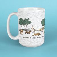 Where Happy Tails Roam  - Large Coffee Mug