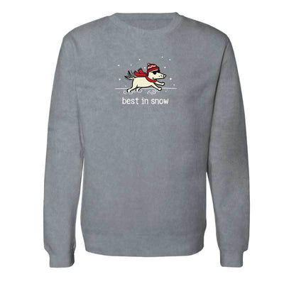 Best In Snow - Crew Neck Sweatshirt - Teddy the Dog T-Shirts and Gifts