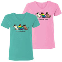 Choose Love - Ladies T-Shirt V-Neck