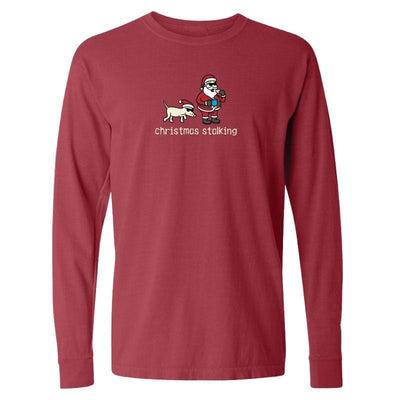 Christmas Stalking - Long-Sleeve T-Shirt Classic - Teddy the Dog T-Shirts and Gifts