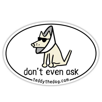 Don't Even Ask Car Magnet - Teddy the Dog T-Shirts and Gifts