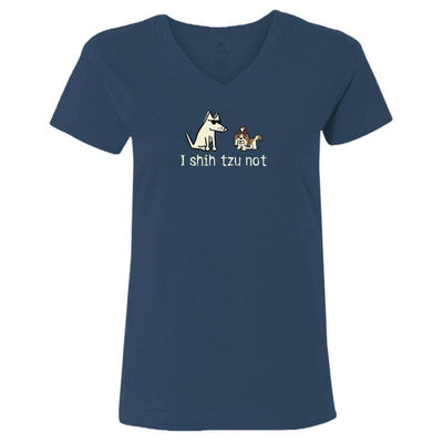 I Shih Tzu Not - Ladies T-Shirt V-Neck - Teddy the Dog T-Shirts and Gifts